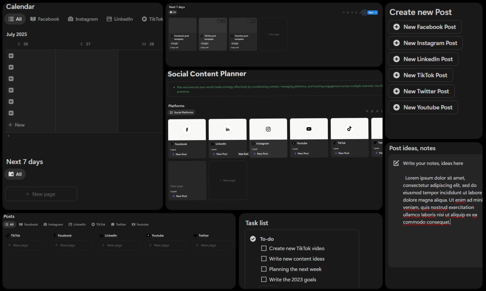 Social Content Planner